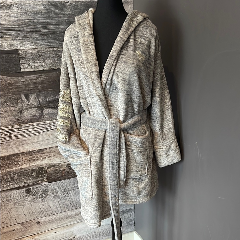 Victoria's Secret Gray Hooded Robe